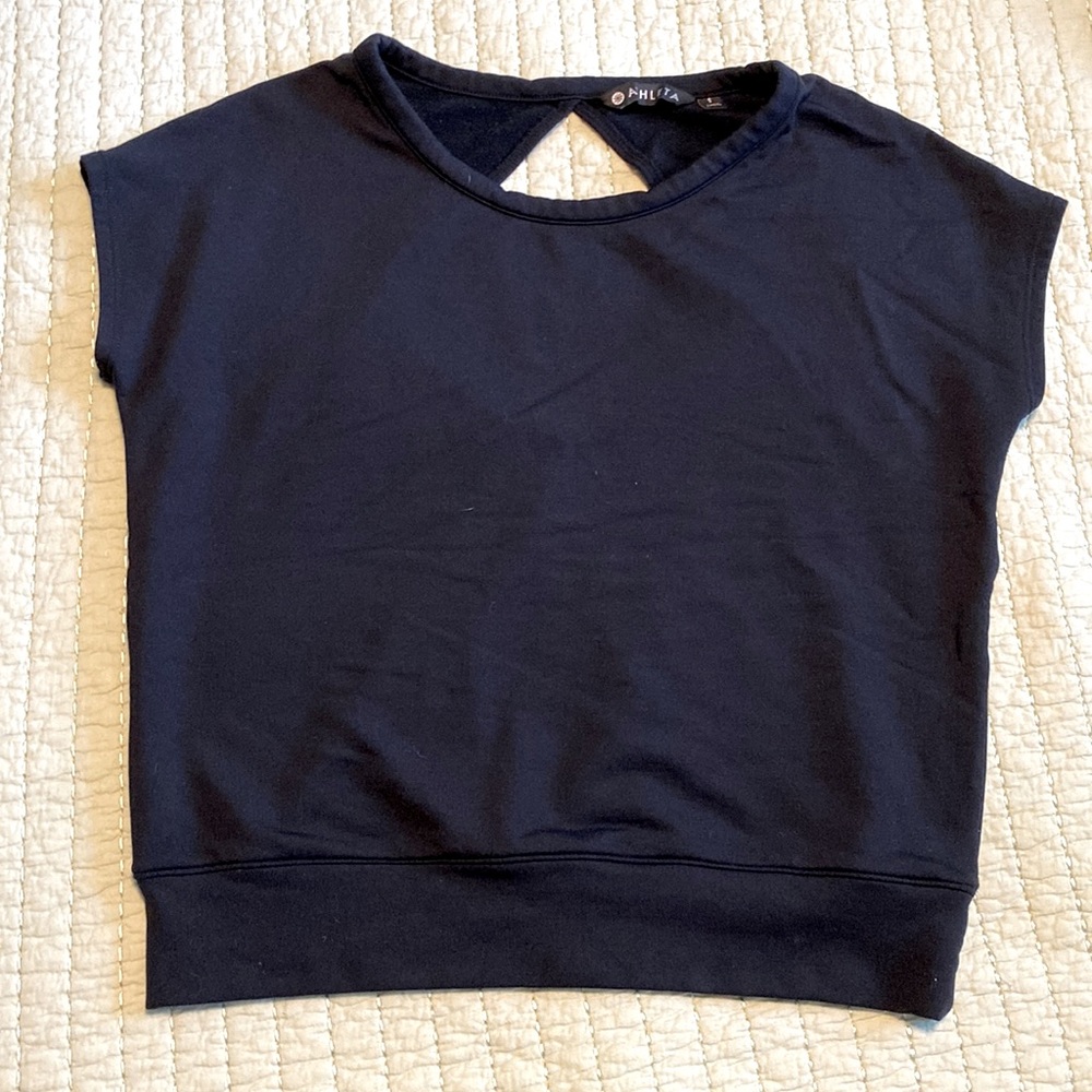Athleta Sz Small Cropped Black Top